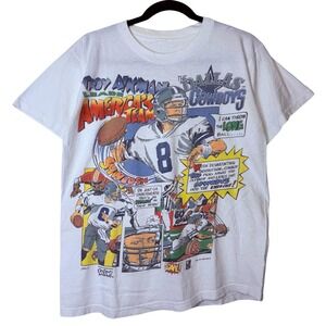 Vintage Dallas Cowboys Troy Aikman 90s Football Salem Comic Strip Sz M USA